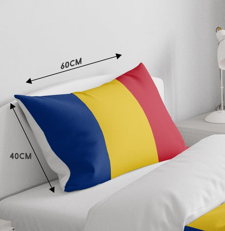 Romania Flag Design Cot Bed - Duvet Cover Toddler Pillowcase Gift Custom Cosy