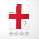 England Flag St George's Cross Custom Toddler Cot Bed Duvet Cover + Pillowcase