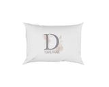 Personalised Misty Dusty Pastel Alphabet Floral Name Initial Letter Pillow Case