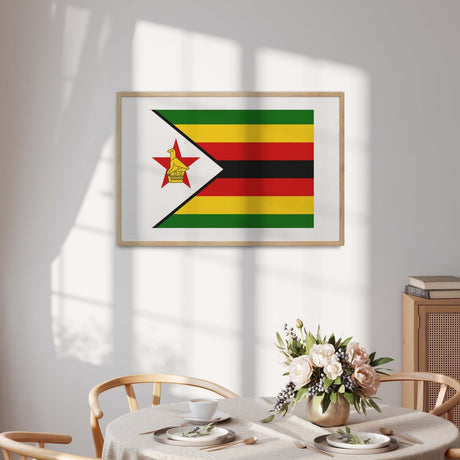 Zimbabwe Flag Patriotic Custom Wall Art - Poster Picture Print Decor Gift Home