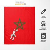 Morocco Flag Cot Bed Duvet Cover Toddler Pillowcase Design Gift Custom Made Cosy