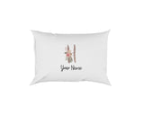 Personalised Floral Watercolour Hand Paint Effect Alphabet Floral Name Pillow