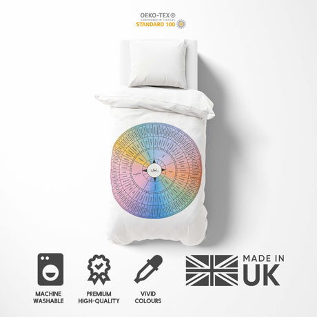 Emotion Wheel Custom Any Colour Option Soft Single Size Novelty Bed Duvet Cover