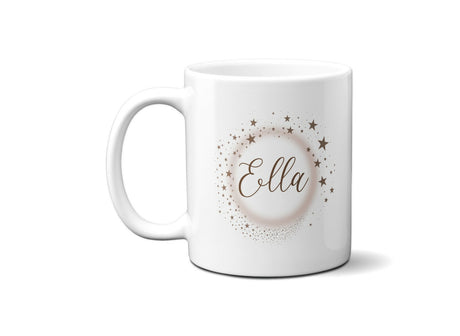 Personalised Name Stars Coffee Tea Mug Gift 11oz Mug + Coaster
