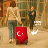 Turkey Flag Turkish Suitcase Cover - Travel Gift Stretch Fit Luggage Protector
