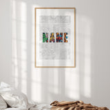 Personalised Custom Name Marvel  Wall Art  Poster Quality Print Decor