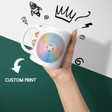 Emotion Wheel Circle Custom Coffee Tea Mug Coaster Set Option Gift Him Her