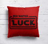Jedi Star Wars Theme Inspired Personalised Name Square Fill Zip Cushion Throw