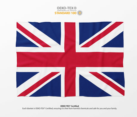 GB Flag Union Jack Flag Custom Made Soft Warm Fleece Blanket Home Decor Throw