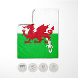 Wales Flag Welsh Dragon Custom Junior Toddler Cot Bed Duvet Cover + Pillowcase