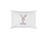Personalised Unicorn Sparkly Kids Girls Monogram Alphabet Initial Letter Pillow