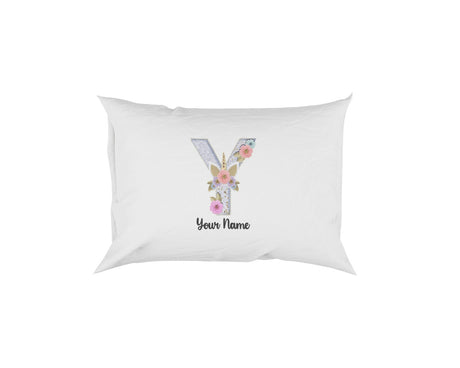 Personalised Unicorn Sparkly Kids Girls Monogram Alphabet Initial Letter Pillow