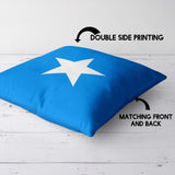 Somalia Flag Design Filled Square Cushion Decorative Throw Gift Any Size Patriot
