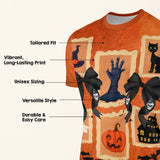 Halloween Spooky Personalised Custom All-Over Printed T-Shirt Colour Unisex Gift