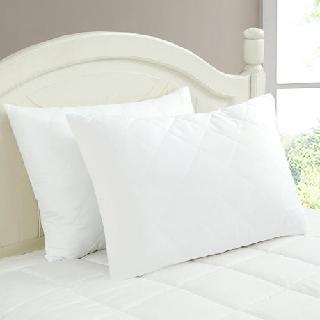 Pillows 2 Pack Hotel Quality Luxury Quilted Cover Anti-Allergy Premium Filled