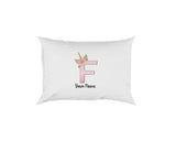 Personalised Unicorn Sparkly Kids Girls Monogram Alphabet Initial Letter Pillow