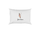 Personalised Floral Watercolour Hand Paint Effect Alphabet Floral Name Pillow