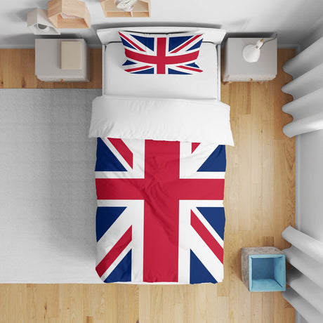 GB Flag Union Jack Flag Custom Junior Toddler Cot Bed Duvet Cover + Pillowcase