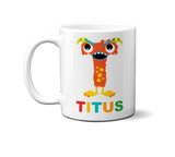 Personalised Little Multi Monster Name Initial Letter Kids Mug Gift 11oz Ceramic