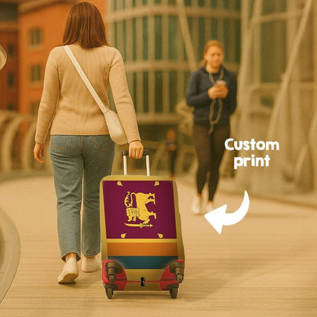 Sri Lanka Flag Suitcase Cover Travel - Gift Stretch Fit Luggage Protector Custom