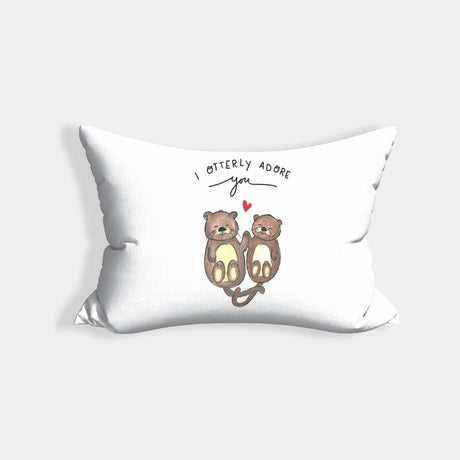 I Otterly Adore You Personalised Cheeky Funny Love Couples Romantic Pillowcase