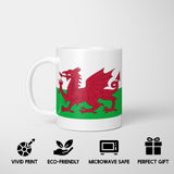 Wales Flag Welsh Dragon Custom Printed Coffee Tea Mug Coaster Gift Him Her