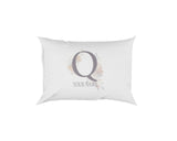 Personalised Misty Dusty Pastel Alphabet Floral Name Initial Letter Pillow Case