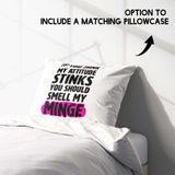 Attitude Stinks Rude Funny Any Colour Soft Single Size Novelty Bed Duvet Cover