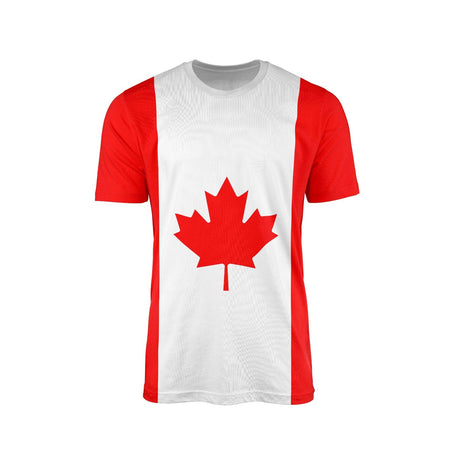 Canada Flag Design Custom All-Over Printed Unisex T-Shirt Top Gift Patriotic Tee