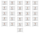 Personalised Floral Watercolour Hand Paint Effect Alphabet Floral Name Pillow