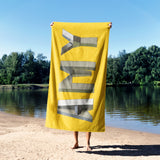 Personalised Geometal 3D Text Custom Coloured Absorbent Beach Bath Sheet Towel