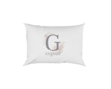 Personalised Misty Dusty Pastel Alphabet Floral Name Initial Letter Pillow Case