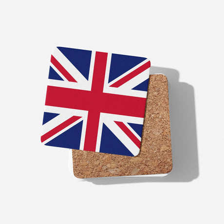 GB Flag Union Jack Flag Custom Printed Coffee Tea Mug MDF Coaster Gift Him Her