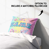Personalised Name Mermaids + Jellyfish Single Bed Duvet Cover + Pillowcase Set