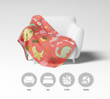 Personalised Custom Name Cartoon Baby Dinosaurs Soft Warm Fleece Blanket Decor