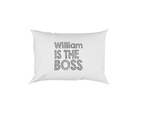 Set of 2 His & Hers The Real Boss Novelty Funny Personalised Pillow Case Cover