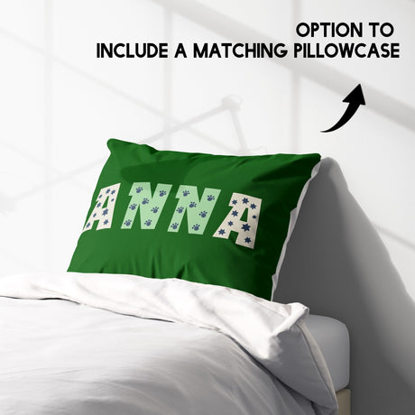 Personalised Name Kids Alphabet Onyx Soft Single Size Novelty Bed Duvet Cover