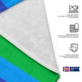 LGBTQ+ Pride Flag Fleece Blanket Home Decor Throw Gift Custom Made Soft Warm