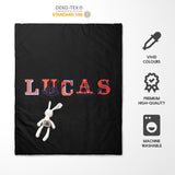 Personalised Name Vintage Ornament Font Toddler Cot Bed Duvet Cover + Pillowcase