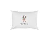 Personalised Floral Watercolour Hand Paint Effect Alphabet Floral Name Pillow