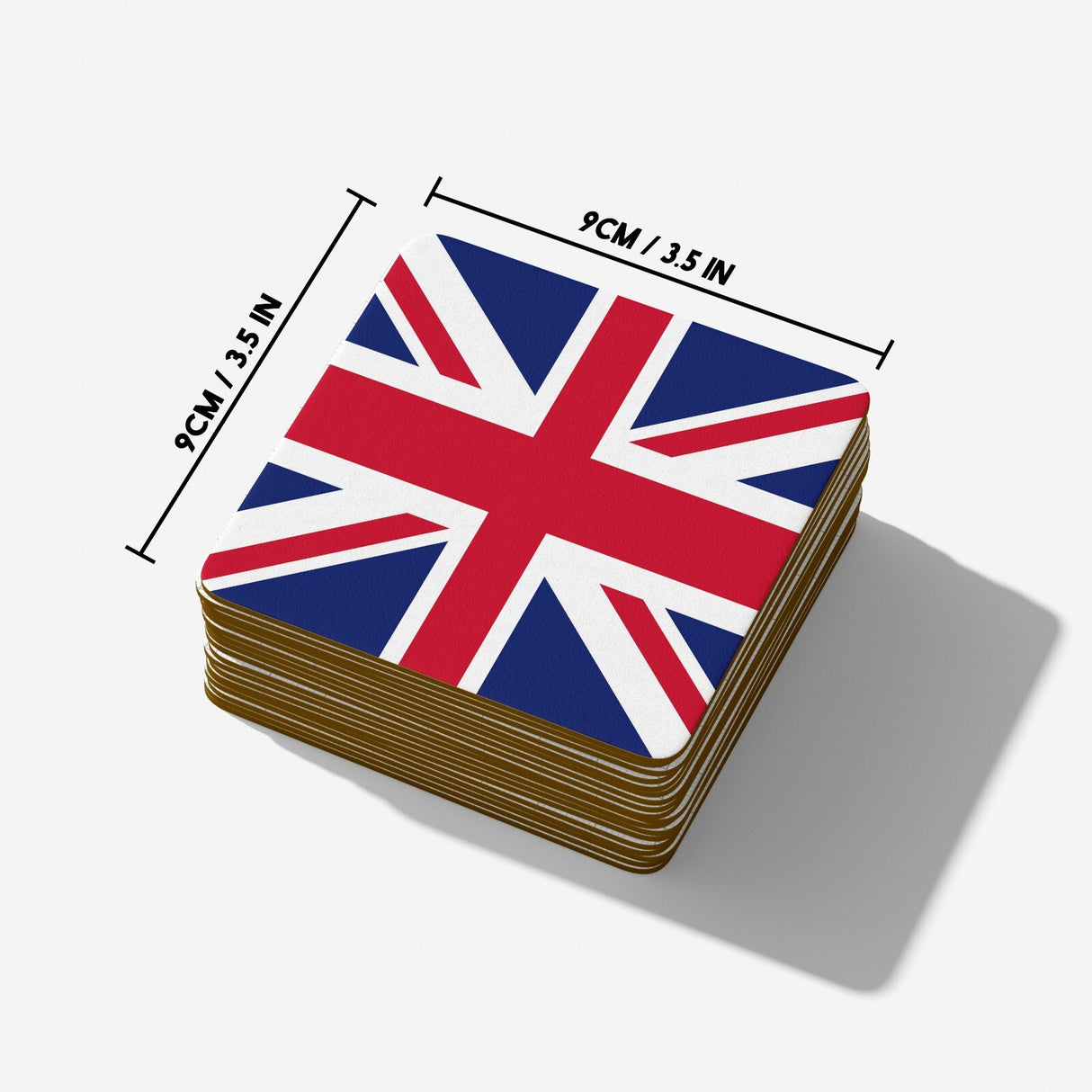 GB Flag Union Jack Flag Custom Printed Coffee Tea Mug MDF Coaster Gift Him Her