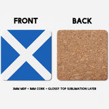 Scotland Flag Scottish Cross Custom Printed Coffee Tea Mug Coaster Gift Him Her