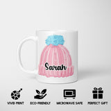Personalised Woolly Hat Custom Printed Coffee Tea Mug Coaster Gift Him Her