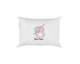 Personalised Unicorn Sparkly Kids Girls Monogram Alphabet Initial Letter Pillow