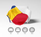 Romania Flag Fleece Blanket - Home Decor Throw Gift Cosy Custom Made Soft Warm