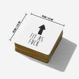 Fit As F*ck Rude Cheeky Funny Gift Coffee Tea Mug + Coaster Option For Him Her