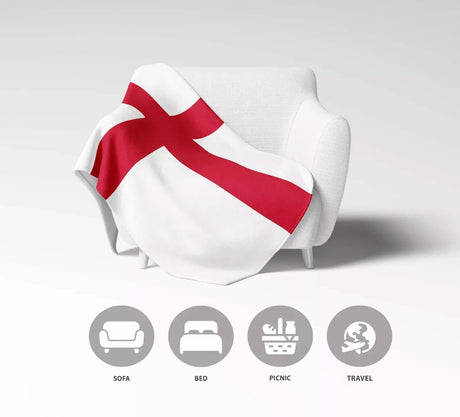 England Flag St George's Cross Custom Soft Warm Fleece Throw Blanket Decoration