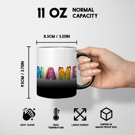 Personalised Dino Alphabet Heat Sensitive Magic Colour Changing Mug Novelty Cup