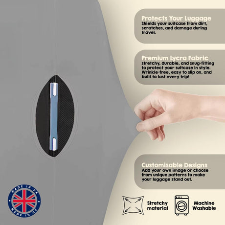 Ukraine Flag Suitcase Cover - Travel Gift Stretch Fit Luggage Protector Custom