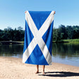 Scotland Flag Scottish Cross Custom Made Soft Highly Absorbent Beach Bath Sheet